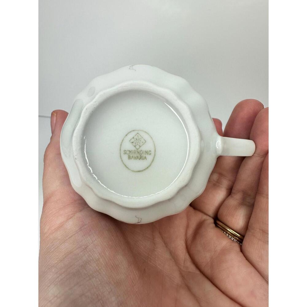 Vintage Schirnding Bavaria Demitasse Teacup w/ Saucer Danbury Mint Single Floral - Picture 7 of 9
